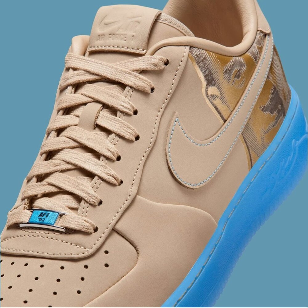 Nike Air Force 1 Low Protro Kobe Bryant Linen IH1018-200 Linen/University Blue - Picture 4 of 9